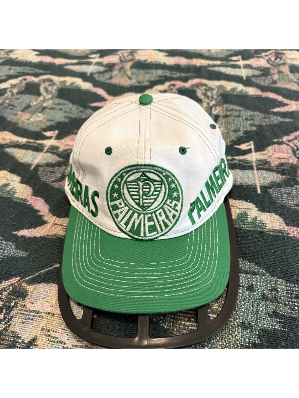 Parmalat Palmeiras 90s Football Soccer Hat Snapback World’s Cap Green/White OSFM